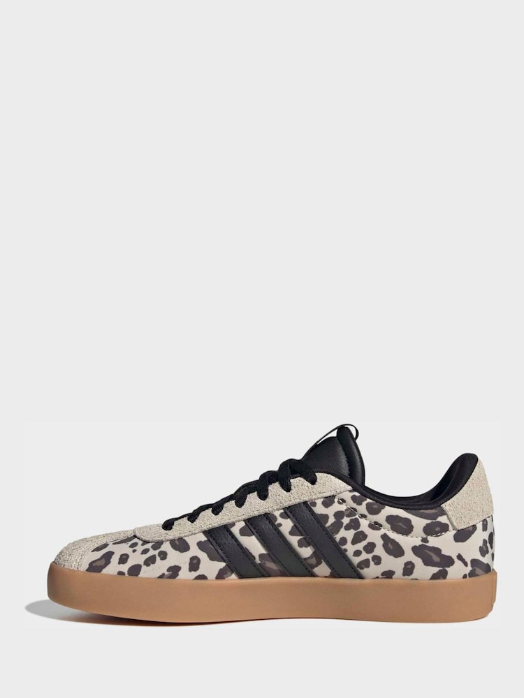 adidas Leopard Print Brown VL Court 3.0 Trainers - Image 4 of 4 adidas Leopard Print Brown VL Court 3.0 Trainers - Image 4 of 4