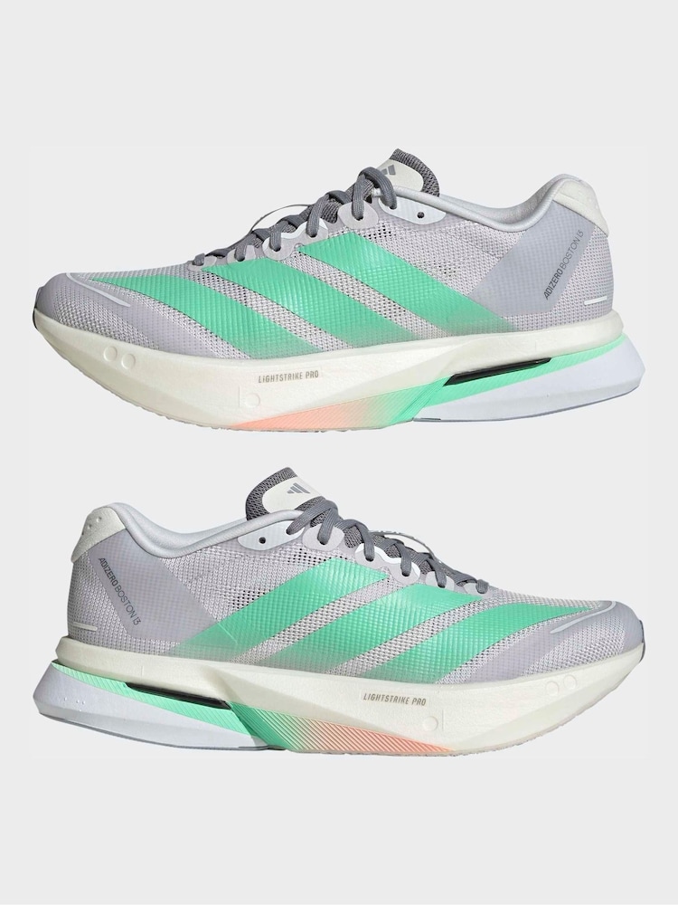 adidas Grey Adizero Boston Trainers - Image 9 of 9 adidas Grey Adizero Boston Trainers - Image 9 of 9