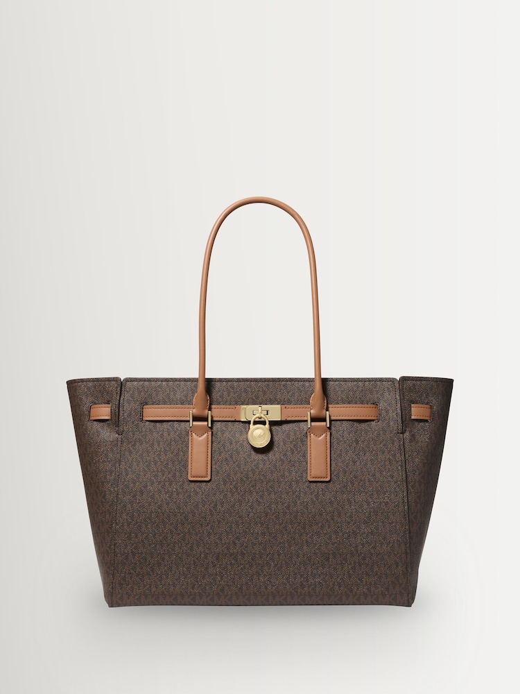 Michael Kors Brown/Acorn Hamilton Moderne Large Tote Bag - Image 1 of 3 Michael Kors Brown/Acorn Hamilton Moderne Large Tote Bag - Image 1 of 3