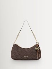 Michael Kors Brown/Acorn Nolita Medium Chain Pouchette Bag - Image 1 of 4