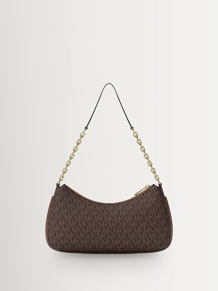 Michael Kors Brown/Acorn Nolita Medium Chain Pouchette Bag - Image 2 of 4 Michael Kors Brown/Acorn Nolita Medium Chain Pouchette Bag - Image 2 of 4