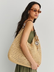 Michael Kors Natural/Peanut Nolita Large Hobo Shoulder Bag - Image 4 of 7