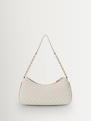 Michael Kors Vanilla/Acorn Nolita Medium Chain Pouchette Bag - Image 3 of 5