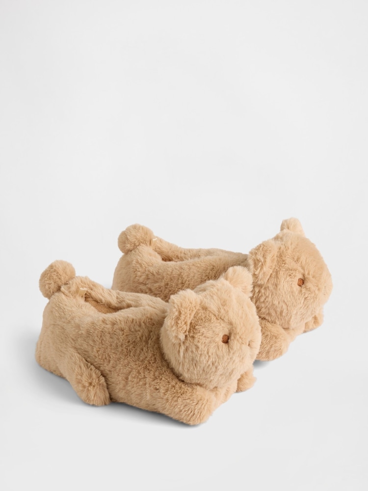 Gap Brown Brannan Bear Cosy Slippers (1-6yrs) - Image 1 of 5 Gap Brown Brannan Bear Cosy Slippers (1-6yrs) - Image 1 of 5