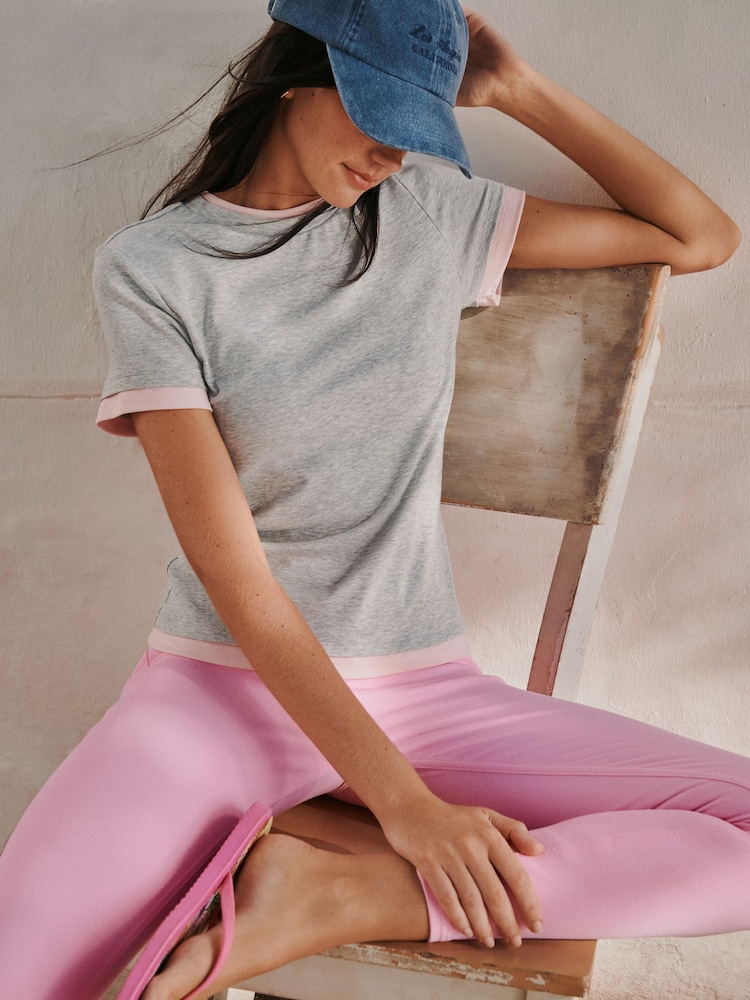 Pink Jersey Denim Leggings - Image 2 of 8