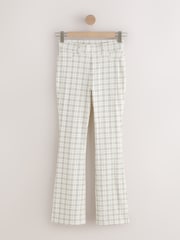 Ecru/Brown Checked Bootcut Leggings - Image 6 of 8