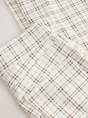 Ecru/Brown Checked Bootcut Leggings - Image 7 of 8