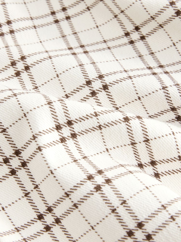 Ecru/Brown Checked Bootcut Leggings - Image 8 of 8