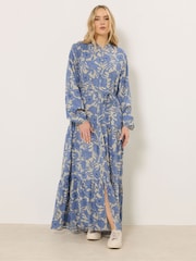 Long Tall Sally Cream Floral Tie Waist Maxi Dress - Image 1 of 5