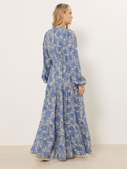 Long Tall Sally Cream Floral Tie Waist Maxi Dress - Image 3 of 5