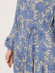 Long Tall Sally Cream Floral Tie Waist Maxi Dress - Image 4 of 5