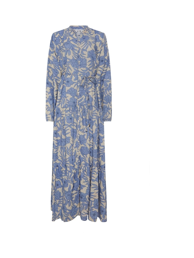 Long Tall Sally Cream Floral Tie Waist Maxi Dress - Image 5 of 5