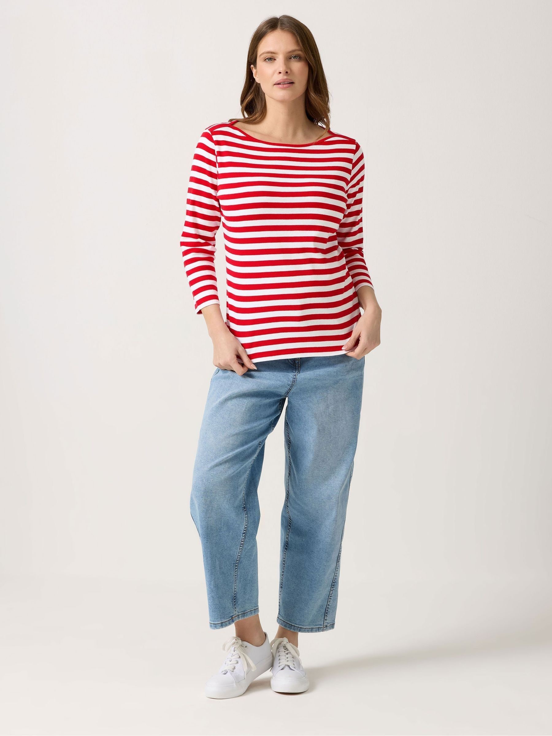 Buy M&Co White Stripe Slash Neck Tops 2 Pack from Next South Africa