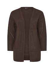Yours Curve Brown Essential Knitted Cardigan - Image 5 of 5