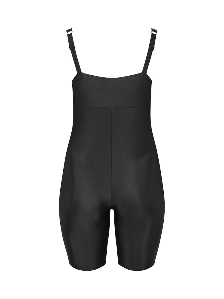 Yours Curve Black Square Neck Unitard Swimsuit - Image 7 of 7