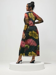 Yours Curve Black London Side Knot Dress - Image 3 of 5