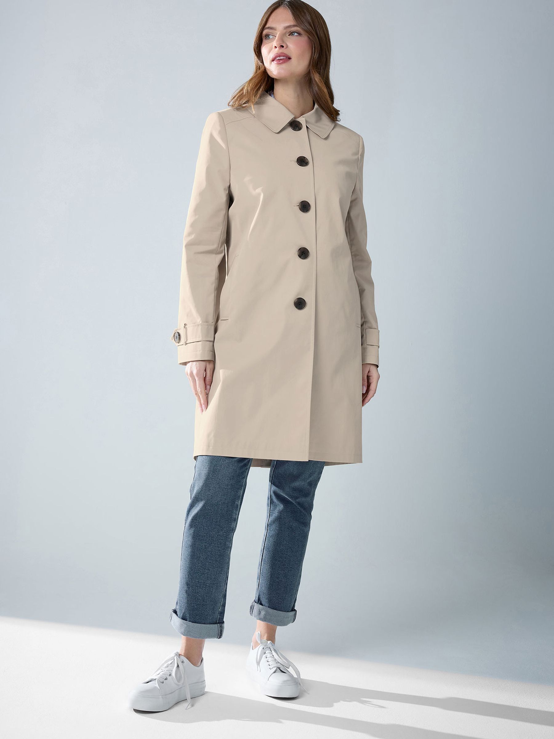 M&Co Women's Natural Single Breasted Mac Coat In Size 20 - Image 2