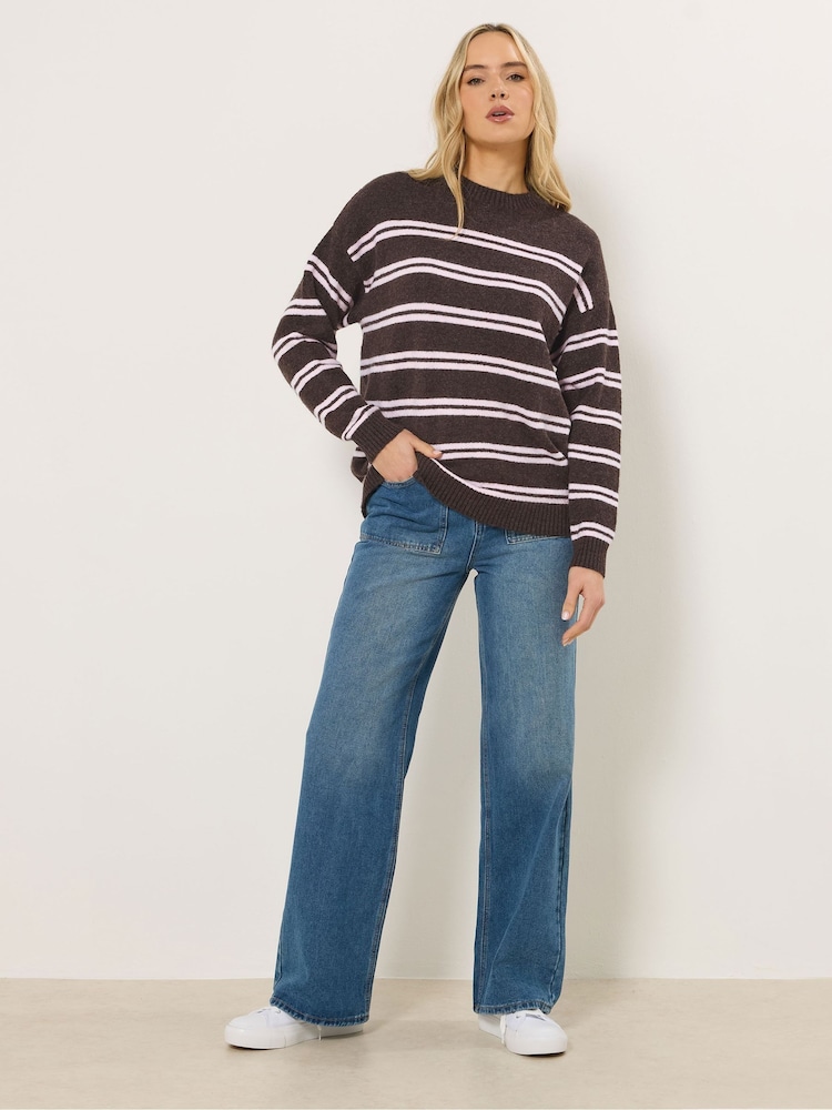 חום - סוודר עם פסים של Long Tall Sally - תמונה 2 מתוך 5 חום - סוודר עם פסים של Long Tall Sally - תמונה 2 מתוך 5