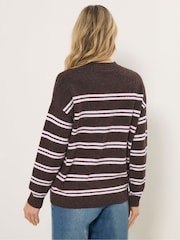 Long Tall Sally Brown Stripe Jumper - Image 3 of 5