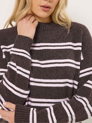 Long Tall Sally Brown Stripe Jumper - Image 4 of 5