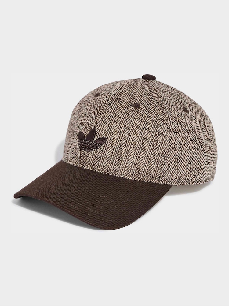adidas Originals Brown Tweed Herringbone Cap - Image 1 of 4 adidas Originals Brown Tweed Herringbone Cap - Image 1 of 4