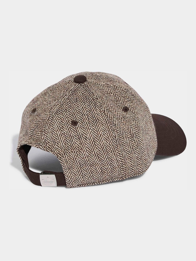 adidas Originals Brown Tweed Herringbone Cap - Image 2 of 4 adidas Originals Brown Tweed Herringbone Cap - Image 2 of 4
