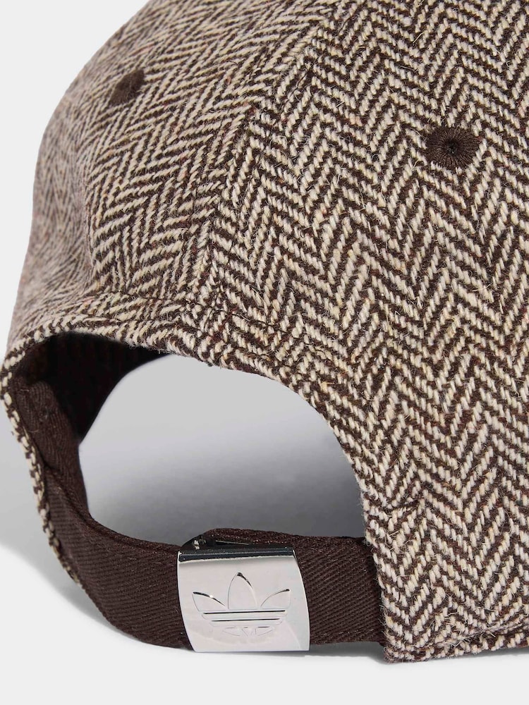 adidas Originals Brown Tweed Herringbone Cap - Image 4 of 4 adidas Originals Brown Tweed Herringbone Cap - Image 4 of 4