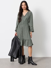 ზეთისხილისფერი მწვანე - FatFace Jacquard Mini Dress - სურათი 1 5-დან
