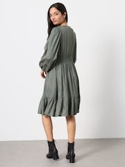ზეთისხილისფერი მწვანე - FatFace Jacquard Mini Dress - სურათი 2 5-დან