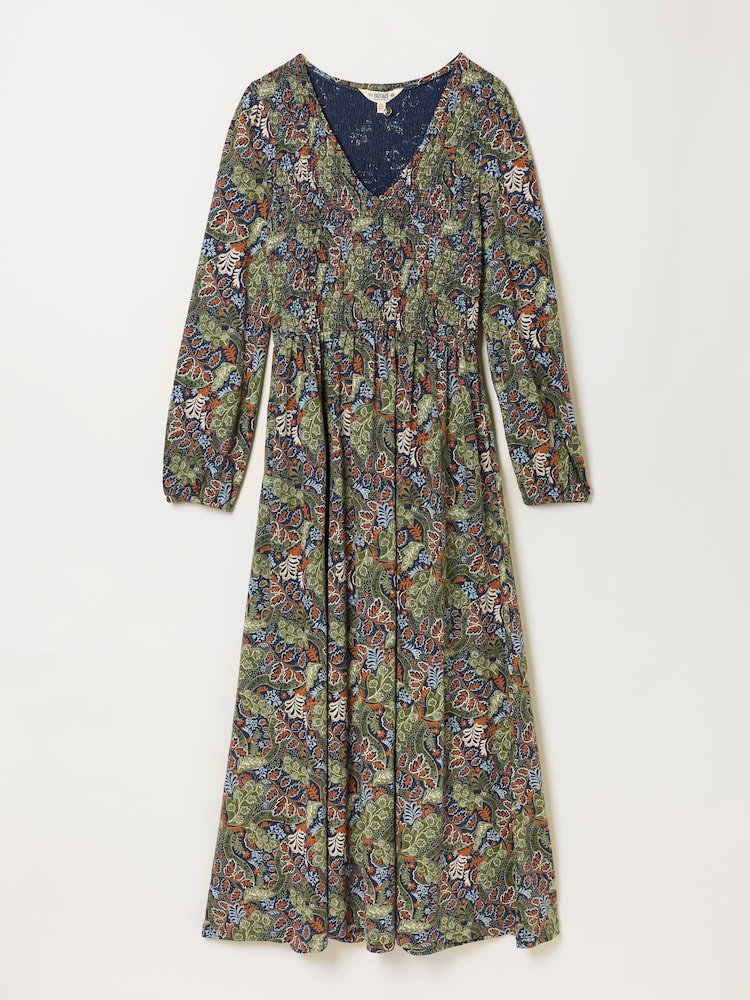 FatFace Demi Navy Decorative Floral Midi Jersey Dress - Image 6 of 6 FatFace Demi Navy Decorative Floral Midi Jersey Dress - Image 6 of 6