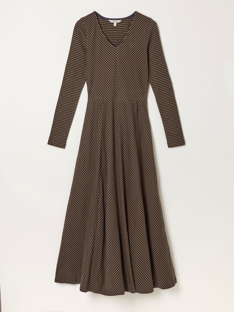 FatFace Polly Navy Stripe Midaxi Jersey Dress - Image 6 of 6 FatFace Polly Navy Stripe Midaxi Jersey Dress - Image 6 of 6