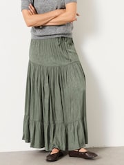 FatFace Jayla Olive Green Maxi Skirt - Image 1 of 6