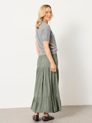 FatFace Jayla Olive Green Maxi Skirt - Image 2 of 6