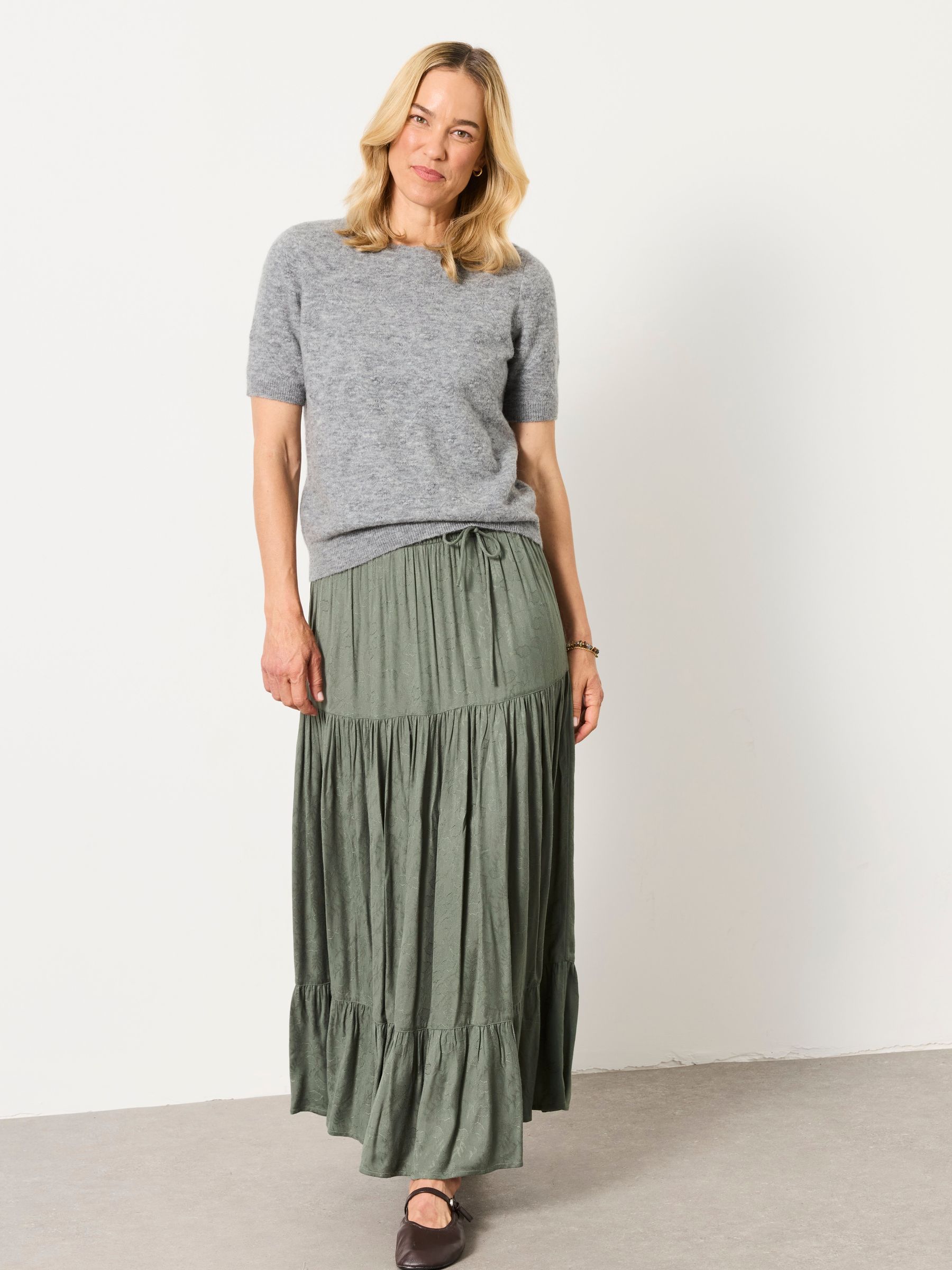 Buy FatFace Jayla Olive Green Maxi Skirt from Next USA