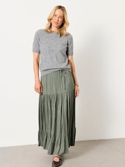 FatFace Jayla Olive Green Maxi Skirt - Image 4 of 6