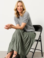 FatFace Jayla Olive Green Maxi Skirt - Image 5 of 6