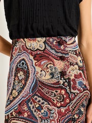 FatFace Ziva Dark Purple Jacquard Skirt - Image 2 of 6