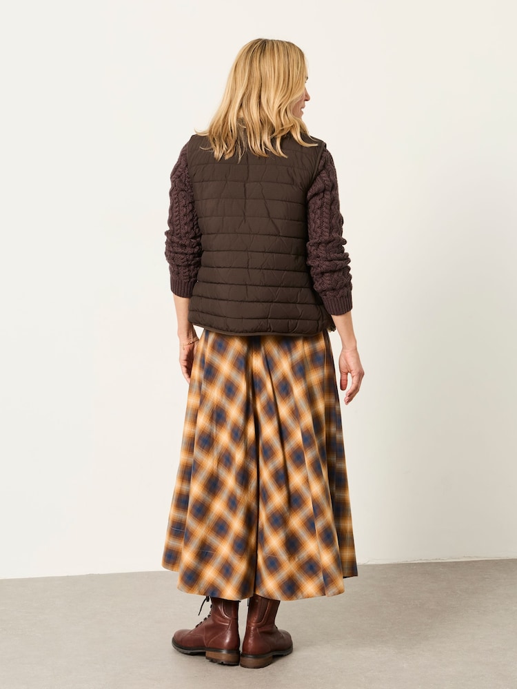 FatFace Check Midi Skirt - Larawan 2 ng 6