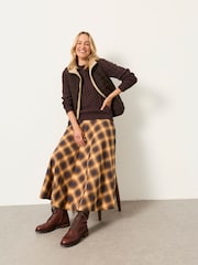 FatFace Check Midi Skirt - Larawan 5 ng 6