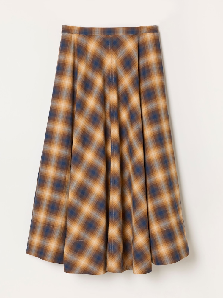 FatFace Check Midi Skirt - Larawan 6 ng 6