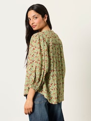 FatFace Ellen Sage Green Acorn Blouse - Image 2 of 7
