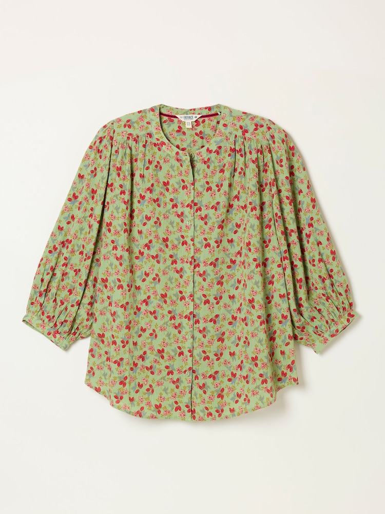 FatFace Ellen Sage Green Acorn Blouse - Image 7 of 7 FatFace Ellen Sage Green Acorn Blouse - Image 7 of 7
