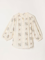 FatFace Ellen Ivory Embroidered Blouse - Image 5 of 5