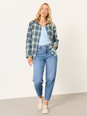 FatFace Bessie Green Check Shirt - Image 4 of 6