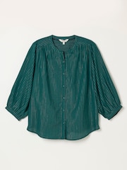FatFace Ellen Teal Blue Blouse - Image 5 of 5