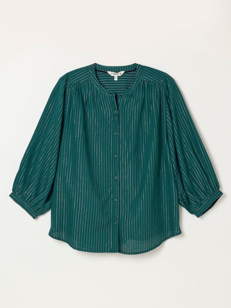 FatFace Ellen Teal Blue Blouse - Image 5 of 5