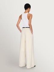 ANINE BING Cream Lou Trousers - Image 2 of 3