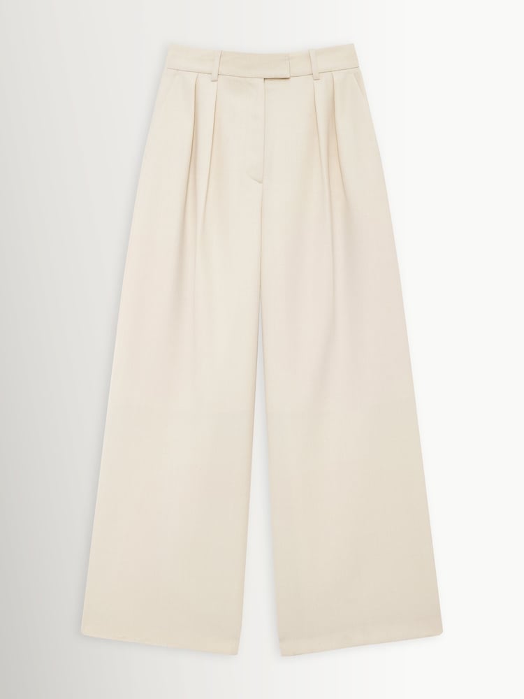 ANINE BING Cream Lou Trousers - Image 3 of 3