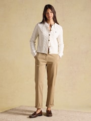 Joules Tan Brown Slim Fit Chino Trouser With Elasticated Waist - Image 3 of 8