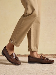 Joules Tan Brown Slim Fit Chino Trouser With Elasticated Waist - Image 5 of 8